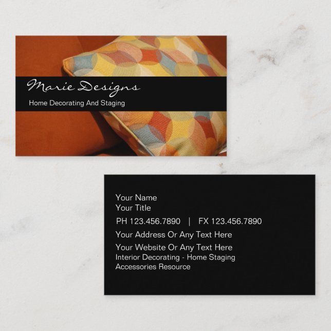 Cartes de visite de décoration (Devant / Derrière)