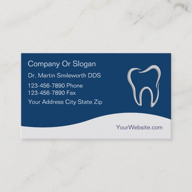 Cartes de visite de dentiste (Devant)