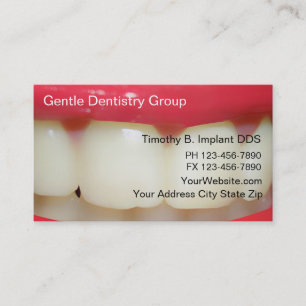 Cartes de visite de dentiste