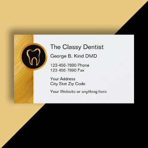Cartes de visite de dentiste classe