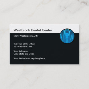 Cartes de visite de dentiste implantologue moderne