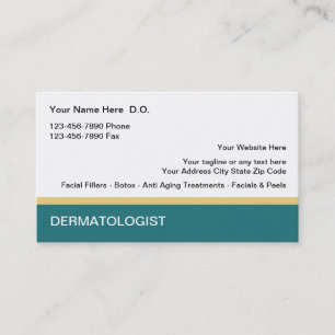 Cartes de visite de dermatologue