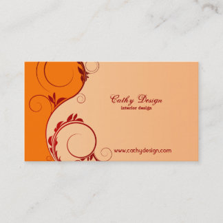 Cartes de visite de design d'intérieur