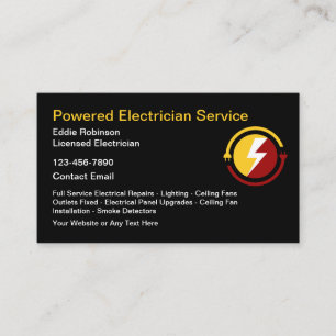 Cartes de visite de design moderne pour électricie