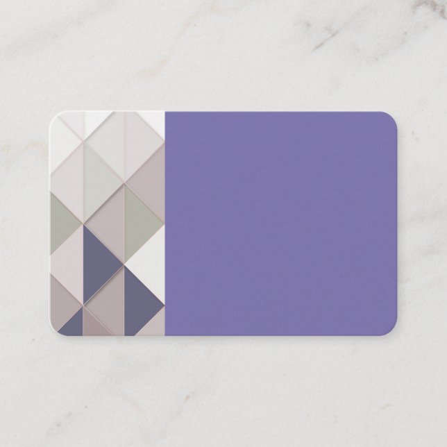 Cartes de visite de diamants géométriques violets (Devant)