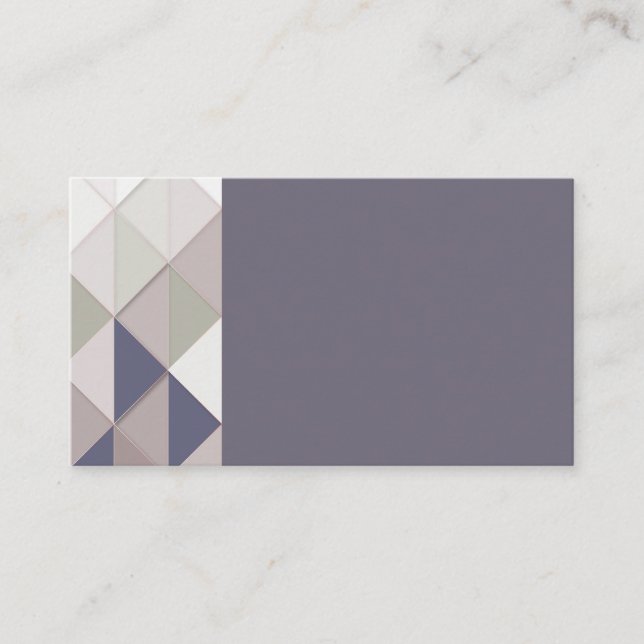 Cartes de visite de diamants géométriques violets (Devant)