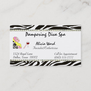 Cartes de visite de diva de Facialist/Esthetician