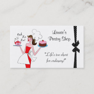 Cartes de visite de diva de pâtisserie