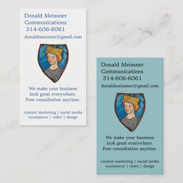 Cartes de visite de DMC (Devant / Derrière)