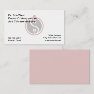 Cartes de visite de docteur en acupuncture Ying Ya