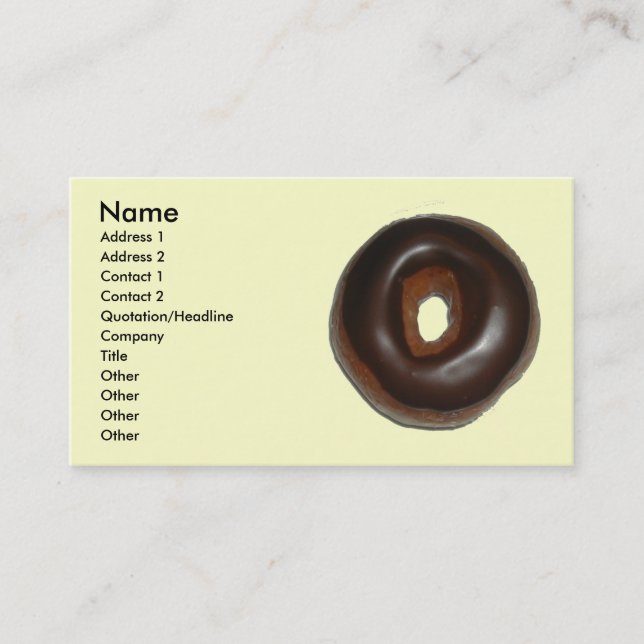 Cartes de visite de donut (Devant)