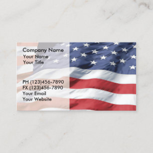 Cartes de visite de drapeau américain