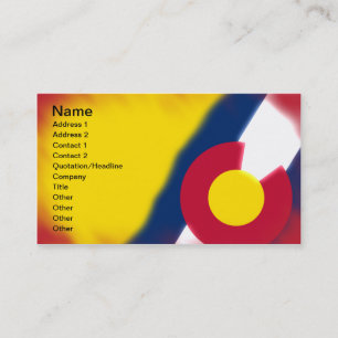 Cartes de visite de drapeau du Colorado
