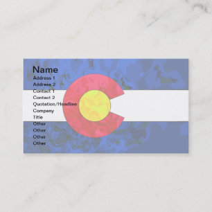 Cartes de visite de DRAPEAU du COLORADO