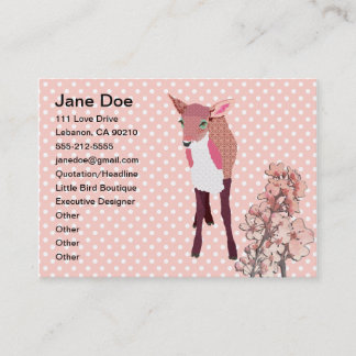 Cartes de visite de faon de fleurs de cerisier