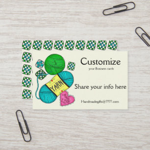 Cartes de visite de fer/de crochet/ou de knit