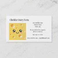 Cartes de visite de ferme de fromagerie