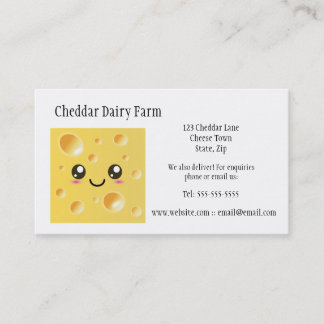 Cartes de visite de ferme de fromagerie