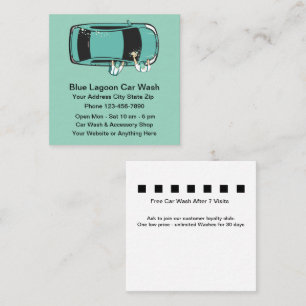 Cartes de visite de fidélité client de lavage de v