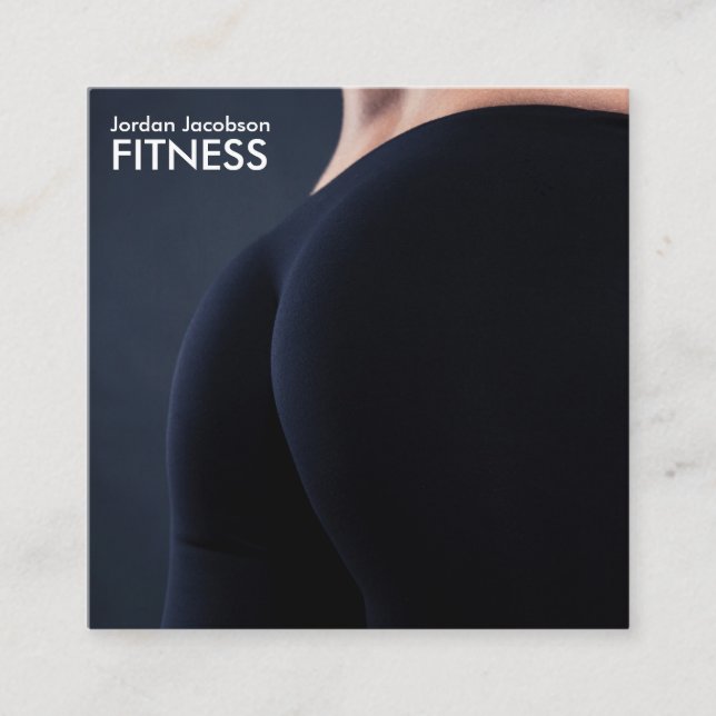 Cartes de visite de fitness arrière pour femme (Devant)