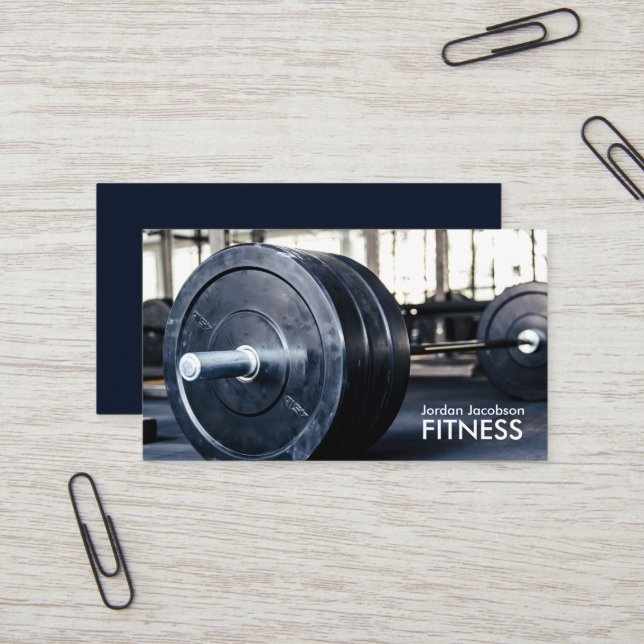 Cartes de visite de fitness de poids (Devant/Arrière en situation)