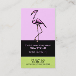 Cartes de visite de Flamants roses funky