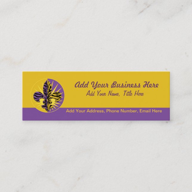 Cartes de visite de Fleur de lis de tigre, maigres (Devant)
