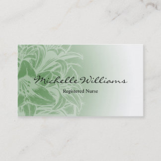 Cartes de visite de fleur d'infirmier autorisé de