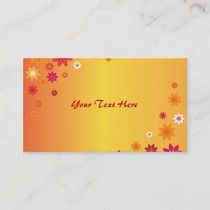Cartes de visite de fleurs orange
