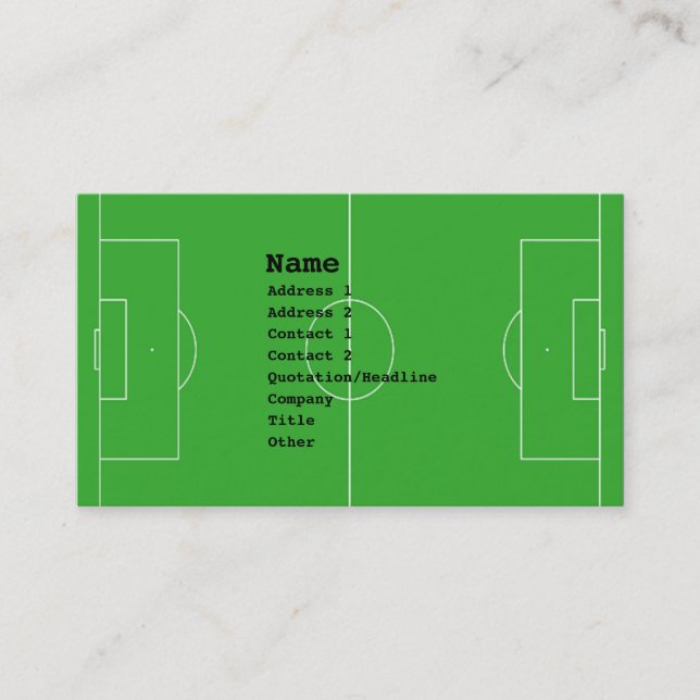 cartes de visite de football - (Devant)
