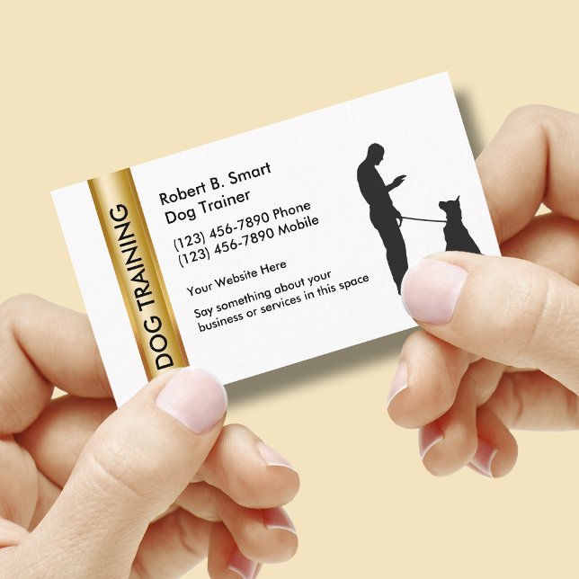 Cartes de visite de formation pour chiens de class (Créateur téléchargé)
