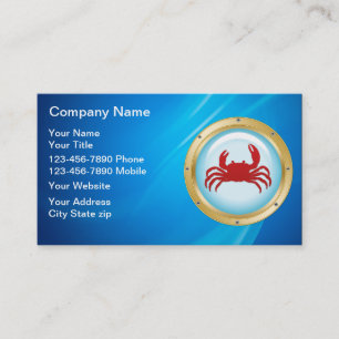 Cartes de visite de fruits de mer