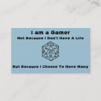 Cartes de visite de Gamer