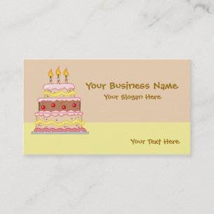 Cartes de visite de gâteaux d'anniversaire