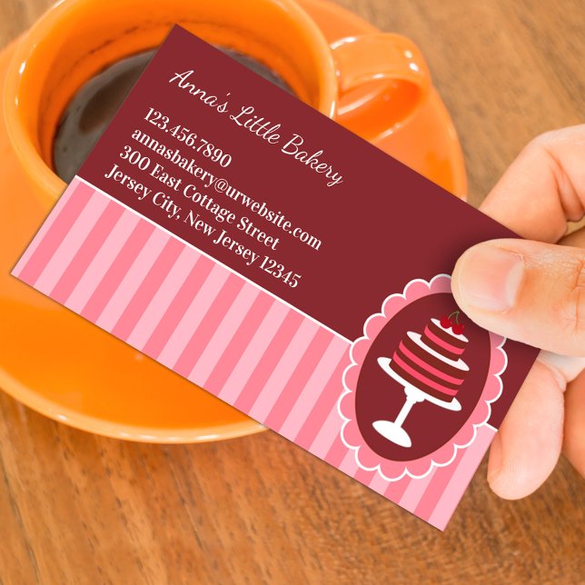 Cartes de visite de gâteaux de boulangerie (Créateur téléchargé)