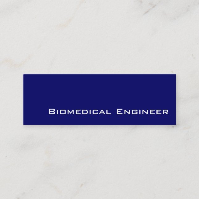 Cartes de visite de génie biomédical blanc Marine (Devant)