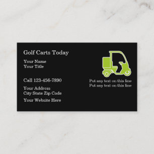 Cartes de visite de golf