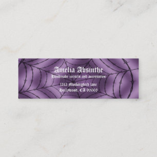 Cartes de visite de goth Barbed Wire Spiderweb