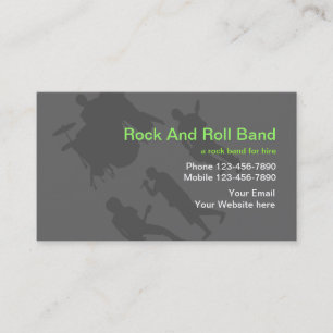 Cartes de visite de groupe de rock