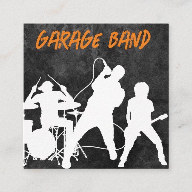 Cartes de visite de groupe de rock cool (Devant)