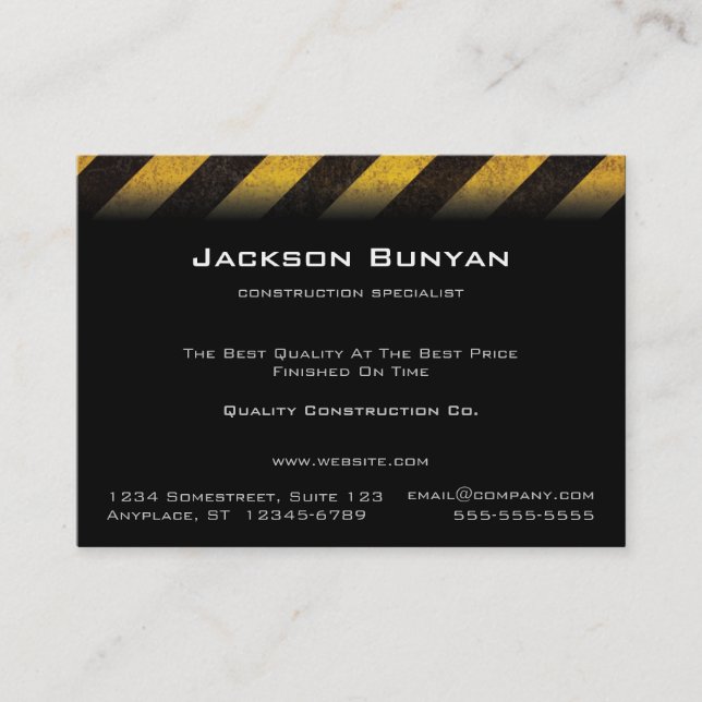 Cartes de visite de Hazard Stripes (Devant)