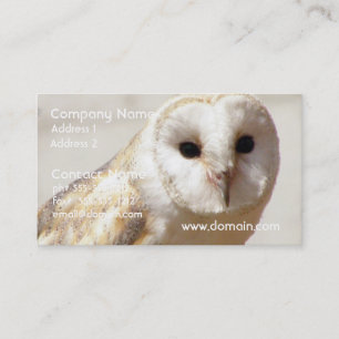 Cartes de visite de hibou de grange de Milou