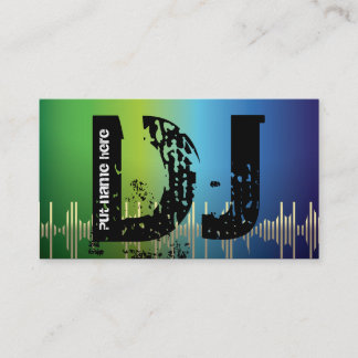 Cartes de visite de jockey DJ