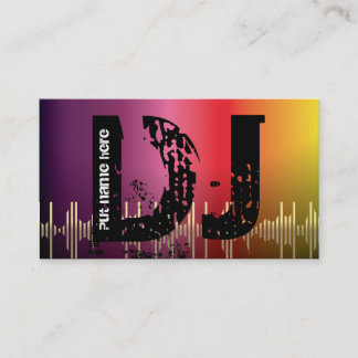 Cartes de visite de jockey DJ