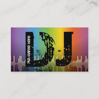 Cartes de visite de jockey DJ