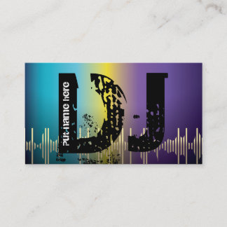 Cartes de visite de jockey DJ