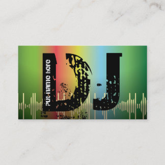 Cartes de visite de jockey DJ