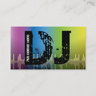 Cartes de visite de jockey DJ