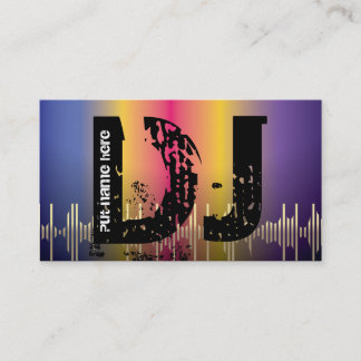 Cartes de visite de jockey DJ