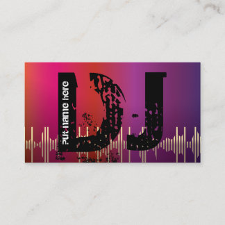 Cartes de visite de jockey DJ